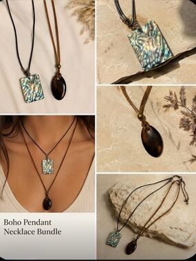 Boho Pendant Necklace Bundle